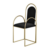 Glam Metal Dining Room Chairs Upholstered Side Armchair for Home Use Clearhalo ' kitchen&dining_furn' 'Dining Chairs' 'Dining Tables & Seating' 'dining_chair' 'furn' 'furn_dining_chair' 'Furniture' 'furniture_dining_chair' 'Kitchen & Dining Furniture' 'kitchen' 4502440