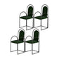 Glam Metal Dining Room Chairs Upholstered Side Armchair for Home Use Green-Black 4 Piece Set Clearhalo ' kitchen&dining_furn' 'Dining Chairs' 'Dining Tables & Seating' 'dining_chair' 'furn' 'furn_dining_chair' 'Furniture' 'furniture_dining_chair' 'Kitchen & Dining Furniture' 'kitchen' 4502454