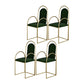 Glam Metal Dining Room Chairs Upholstered Side Armchair for Home Use Green Gold 4 Piece Set Clearhalo ' kitchen&dining_furn' 'Dining Chairs' 'Dining Tables & Seating' 'dining_chair' 'furn' 'furn_dining_chair' 'Furniture' 'furniture_dining_chair' 'Kitchen & Dining Furniture' 'kitchen' 4502463