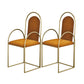 Glam Metal Dining Room Chairs Upholstered Side Armchair for Home Use Orange Gold 2 Piece Set Clearhalo ' kitchen&dining_furn' 'Dining Chairs' 'Dining Tables & Seating' 'dining_chair' 'furn' 'furn_dining_chair' 'Furniture' 'furniture_dining_chair' 'Kitchen & Dining Furniture' 'kitchen' 4502468
