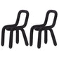 Designer Style Living Room Velvet Side Chair Matte Finish Open Back Dining Chair Black 2 Piece Set Clearhalo ' kitchen&dining_furn' 'Dining Chairs' 'Dining Tables & Seating' 'dining_chair' 'furn' 'furn_dining_chair' 'Furniture' 'furniture_dining_chair' 'Kitchen & Dining Furniture' 'kitchen' 4502473