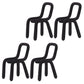 Designer Style Living Room Velvet Side Chair Matte Finish Open Back Dining Chair Black 4 Piece Set Clearhalo ' kitchen&dining_furn' 'Dining Chairs' 'Dining Tables & Seating' 'dining_chair' 'furn' 'furn_dining_chair' 'Furniture' 'furniture_dining_chair' 'Kitchen & Dining Furniture' 'kitchen' 4502475