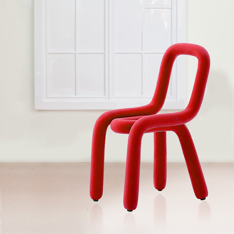 Designer Style Living Room Velvet Side Chair Matte Finish Open Back Dining Chair Clearhalo ' kitchen&dining_furn' 'Dining Chairs' 'Dining Tables & Seating' 'dining_chair' 'furn' 'furn_dining_chair' 'Furniture' 'furniture_dining_chair' 'Kitchen & Dining Furniture' 'kitchen' 4502476