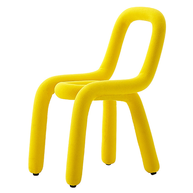Designer Style Living Room Velvet Side Chair Matte Finish Open Back Dining Chair Yellow 1 Piece Clearhalo ' kitchen&dining_furn' 'Dining Chairs' 'Dining Tables & Seating' 'dining_chair' 'furn' 'furn_dining_chair' 'Furniture' 'furniture_dining_chair' 'Kitchen & Dining Furniture' 'kitchen' 4502477