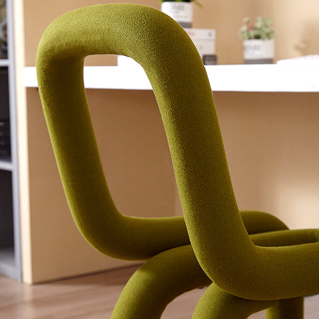 Designer Style Living Room Velvet Side Chair Matte Finish Open Back Dining Chair Clearhalo ' kitchen&dining_furn' 'Dining Chairs' 'Dining Tables & Seating' 'dining_chair' 'furn' 'furn_dining_chair' 'Furniture' 'furniture_dining_chair' 'Kitchen & Dining Furniture' 'kitchen' 4502481