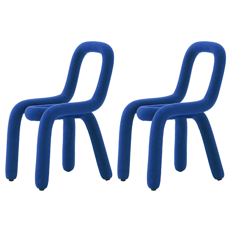 Designer Style Living Room Velvet Side Chair Matte Finish Open Back Dining Chair Blue 2 Piece Set Clearhalo ' kitchen&dining_furn' 'Dining Chairs' 'Dining Tables & Seating' 'dining_chair' 'furn' 'furn_dining_chair' 'Furniture' 'furniture_dining_chair' 'Kitchen & Dining Furniture' 'kitchen' 4502486