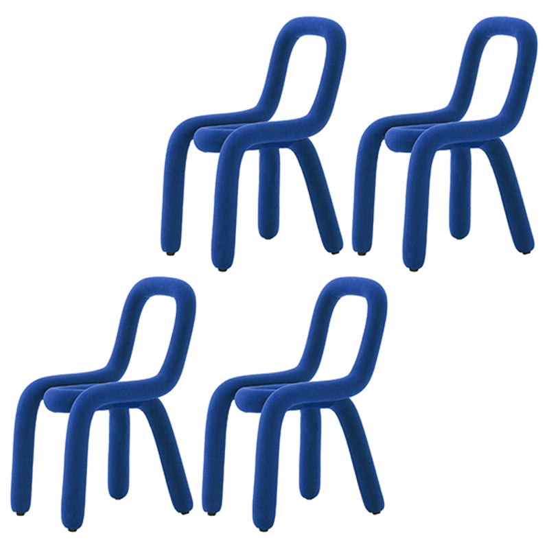 Designer Style Living Room Velvet Side Chair Matte Finish Open Back Dining Chair Blue 4 Piece Set Clearhalo ' kitchen&dining_furn' 'Dining Chairs' 'Dining Tables & Seating' 'dining_chair' 'furn' 'furn_dining_chair' 'Furniture' 'furniture_dining_chair' 'Kitchen & Dining Furniture' 'kitchen' 4502488