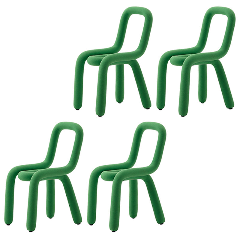 Designer Style Living Room Velvet Side Chair Matte Finish Open Back Dining Chair Green 4 Piece Set Clearhalo ' kitchen&dining_furn' 'Dining Chairs' 'Dining Tables & Seating' 'dining_chair' 'furn' 'furn_dining_chair' 'Furniture' 'furniture_dining_chair' 'Kitchen & Dining Furniture' 'kitchen' 4502492