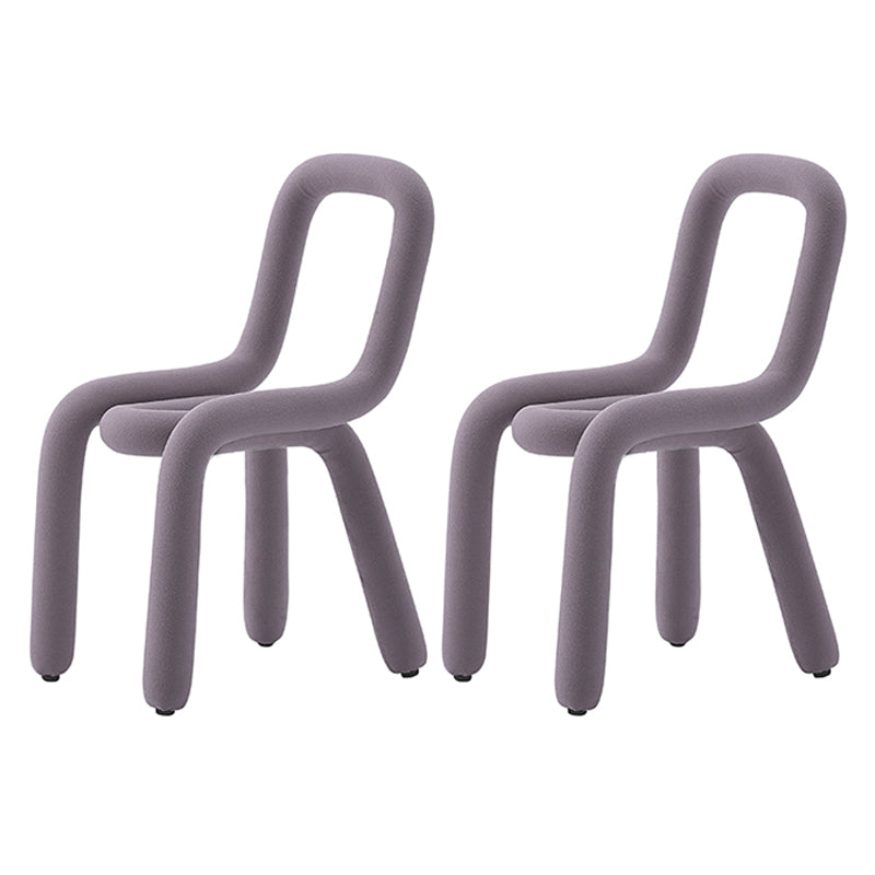 Designer Style Living Room Velvet Side Chair Matte Finish Open Back Dining Chair Light Purple 2 Piece Set Clearhalo ' kitchen&dining_furn' 'Dining Chairs' 'Dining Tables & Seating' 'dining_chair' 'furn' 'furn_dining_chair' 'Furniture' 'furniture_dining_chair' 'Kitchen & Dining Furniture' 'kitchen' 4502494