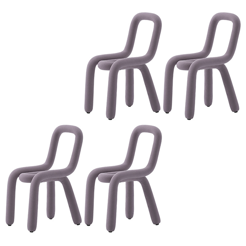 Designer Style Living Room Velvet Side Chair Matte Finish Open Back Dining Chair Light Purple 4 Piece Set Clearhalo ' kitchen&dining_furn' 'Dining Chairs' 'Dining Tables & Seating' 'dining_chair' 'furn' 'furn_dining_chair' 'Furniture' 'furniture_dining_chair' 'Kitchen & Dining Furniture' 'kitchen' 4502495