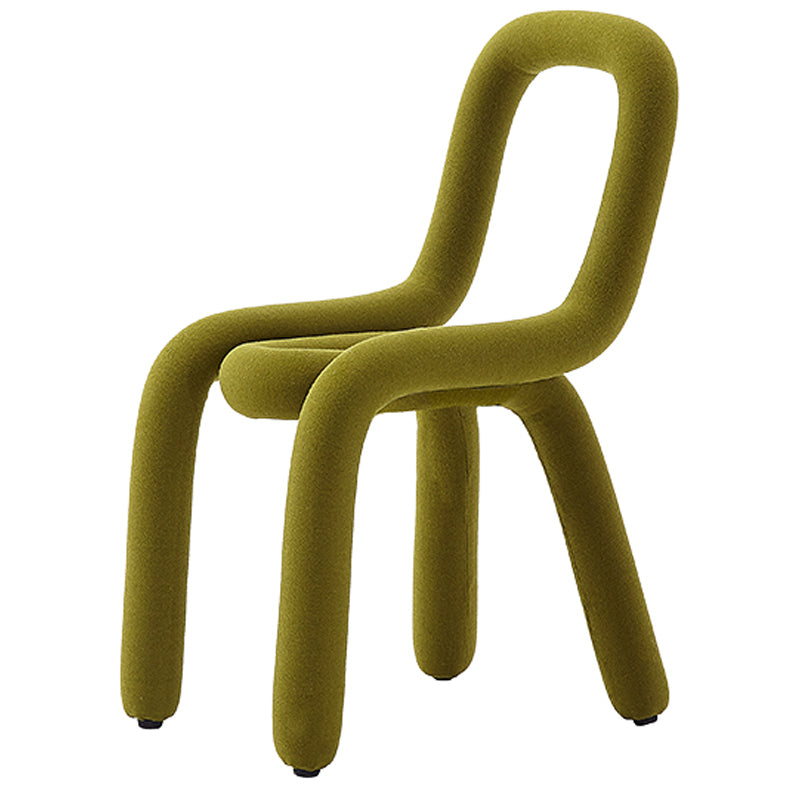 Designer Style Living Room Velvet Side Chair Matte Finish Open Back Dining Chair Olive Green 1 Piece Clearhalo ' kitchen&dining_furn' 'Dining Chairs' 'Dining Tables & Seating' 'dining_chair' 'furn' 'furn_dining_chair' 'Furniture' 'furniture_dining_chair' 'Kitchen & Dining Furniture' 'kitchen' 4502496