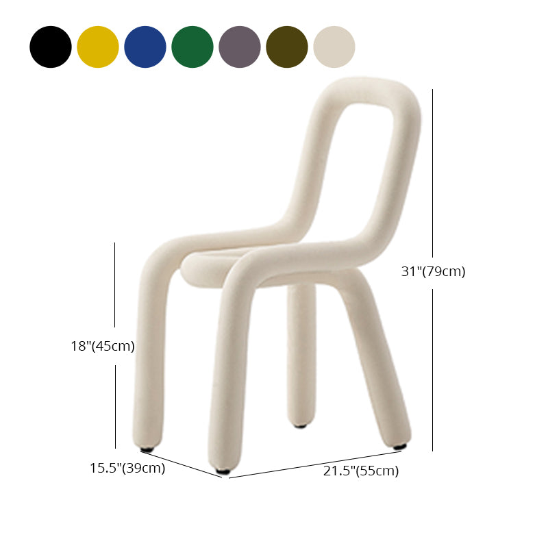Designer Style Living Room Velvet Side Chair Matte Finish Open Back Dining Chair Clearhalo ' kitchen&dining_furn' 'Dining Chairs' 'Dining Tables & Seating' 'dining_chair' 'furn' 'furn_dining_chair' 'Furniture' 'furniture_dining_chair' 'Kitchen & Dining Furniture' 'kitchen' 4502502