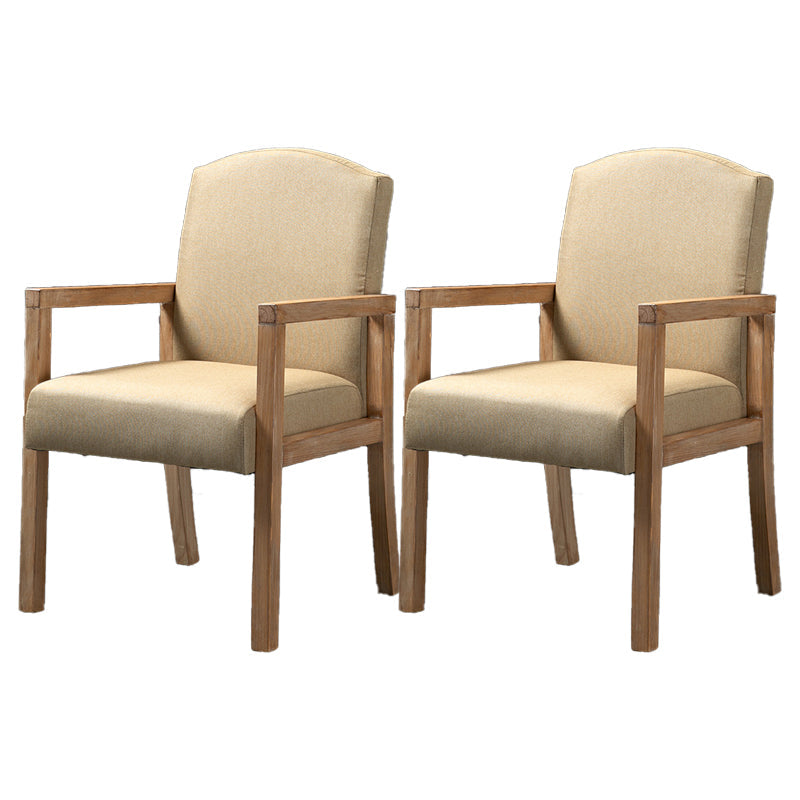 Contemporary Dining and Accent Chairs Matte Finish Parsons Arm Chair Light Khaki 2 Piece Set Clearhalo ' kitchen&dining_furn' 'Dining Chairs' 'Dining Tables & Seating' 'dining_chair' 'furn' 'furn_dining_chair' 'Furniture' 'furniture_dining_chair' 'Kitchen & Dining Furniture' 'kitchen' 4502505