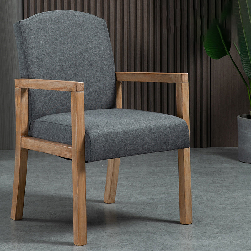 Contemporary Dining and Accent Chairs Matte Finish Parsons Arm Chair Clearhalo ' kitchen&dining_furn' 'Dining Chairs' 'Dining Tables & Seating' 'dining_chair' 'furn' 'furn_dining_chair' 'Furniture' 'furniture_dining_chair' 'Kitchen & Dining Furniture' 'kitchen' 4502507
