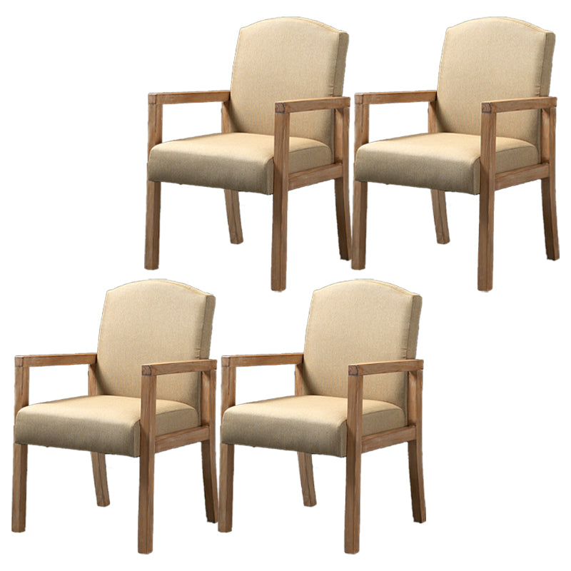 Contemporary Dining and Accent Chairs Matte Finish Parsons Arm Chair Light Khaki 4 Piece Set Clearhalo ' kitchen&dining_furn' 'Dining Chairs' 'Dining Tables & Seating' 'dining_chair' 'furn' 'furn_dining_chair' 'Furniture' 'furniture_dining_chair' 'Kitchen & Dining Furniture' 'kitchen' 4502508