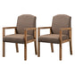 Contemporary Dining and Accent Chairs Matte Finish Parsons Arm Chair Coffee 2 Piece Set Clearhalo ' kitchen&dining_furn' 'Dining Chairs' 'Dining Tables & Seating' 'dining_chair' 'furn' 'furn_dining_chair' 'Furniture' 'furniture_dining_chair' 'Kitchen & Dining Furniture' 'kitchen' 4502512