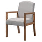 Contemporary Dining and Accent Chairs Matte Finish Parsons Arm Chair Off-White 1 Piece Clearhalo ' kitchen&dining_furn' 'Dining Chairs' 'Dining Tables & Seating' 'dining_chair' 'furn' 'furn_dining_chair' 'Furniture' 'furniture_dining_chair' 'Kitchen & Dining Furniture' 'kitchen' 4502524