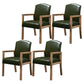 Contemporary Dining and Accent Chairs Matte Finish Parsons Arm Chair Dark Green 4 Piece Set Clearhalo ' kitchen&dining_furn' 'Dining Chairs' 'Dining Tables & Seating' 'dining_chair' 'furn' 'furn_dining_chair' 'Furniture' 'furniture_dining_chair' 'Kitchen & Dining Furniture' 'kitchen' 4502529
