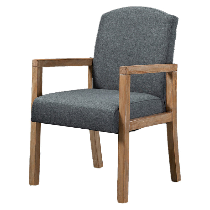 Contemporary Dining and Accent Chairs Matte Finish Parsons Arm Chair Grey 1 Piece Clearhalo ' kitchen&dining_furn' 'Dining Chairs' 'Dining Tables & Seating' 'dining_chair' 'furn' 'furn_dining_chair' 'Furniture' 'furniture_dining_chair' 'Kitchen & Dining Furniture' 'kitchen' 4502530
