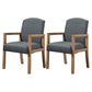 Contemporary Dining and Accent Chairs Matte Finish Parsons Arm Chair Grey 2 Piece Set Clearhalo ' kitchen&dining_furn' 'Dining Chairs' 'Dining Tables & Seating' 'dining_chair' 'furn' 'furn_dining_chair' 'Furniture' 'furniture_dining_chair' 'Kitchen & Dining Furniture' 'kitchen' 4502531