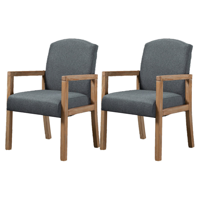 Contemporary Dining and Accent Chairs Matte Finish Parsons Arm Chair Grey 2 Piece Set Clearhalo ' kitchen&dining_furn' 'Dining Chairs' 'Dining Tables & Seating' 'dining_chair' 'furn' 'furn_dining_chair' 'Furniture' 'furniture_dining_chair' 'Kitchen & Dining Furniture' 'kitchen' 4502531