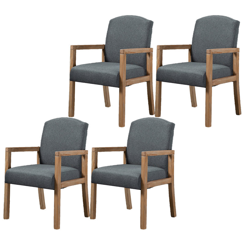 Contemporary Dining and Accent Chairs Matte Finish Parsons Arm Chair Grey 4 Piece Set Clearhalo ' kitchen&dining_furn' 'Dining Chairs' 'Dining Tables & Seating' 'dining_chair' 'furn' 'furn_dining_chair' 'Furniture' 'furniture_dining_chair' 'Kitchen & Dining Furniture' 'kitchen' 4502532