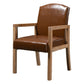 Contemporary Dining and Accent Chairs Matte Finish Parsons Arm Chair Dark Coffee 1 Piece Clearhalo ' kitchen&dining_furn' 'Dining Chairs' 'Dining Tables & Seating' 'dining_chair' 'furn' 'furn_dining_chair' 'Furniture' 'furniture_dining_chair' 'Kitchen & Dining Furniture' 'kitchen' 4502533