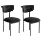 Modern Home Velvet Side Chair Matte Finish Open Back Dining Chair Black 2 Piece Set Clearhalo ' kitchen&dining_furn' 'Dining Chairs' 'Dining Tables & Seating' 'dining_chair' 'furn' 'furn_dining_chair' 'Furniture' 'furniture_dining_chair' 'Kitchen & Dining Furniture' 'kitchen' 4502538