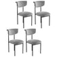 Modern Home Velvet Side Chair Matte Finish Open Back Dining Chair Black White 4 Piece Set Clearhalo ' kitchen&dining_furn' 'Dining Chairs' 'Dining Tables & Seating' 'dining_chair' 'furn' 'furn_dining_chair' 'Furniture' 'furniture_dining_chair' 'Kitchen & Dining Furniture' 'kitchen' 4502544