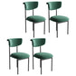 Modern Home Velvet Side Chair Matte Finish Open Back Dining Chair Blackish Green 4 Piece Set Clearhalo ' kitchen&dining_furn' 'Dining Chairs' 'Dining Tables & Seating' 'dining_chair' 'furn' 'furn_dining_chair' 'Furniture' 'furniture_dining_chair' 'Kitchen & Dining Furniture' 'kitchen' 4502547