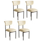 Modern Home Velvet Side Chair Matte Finish Open Back Dining Chair Off-White 4 Piece Set Clearhalo ' kitchen&dining_furn' 'Dining Chairs' 'Dining Tables & Seating' 'dining_chair' 'furn' 'furn_dining_chair' 'Furniture' 'furniture_dining_chair' 'Kitchen & Dining Furniture' 'kitchen' 4502551