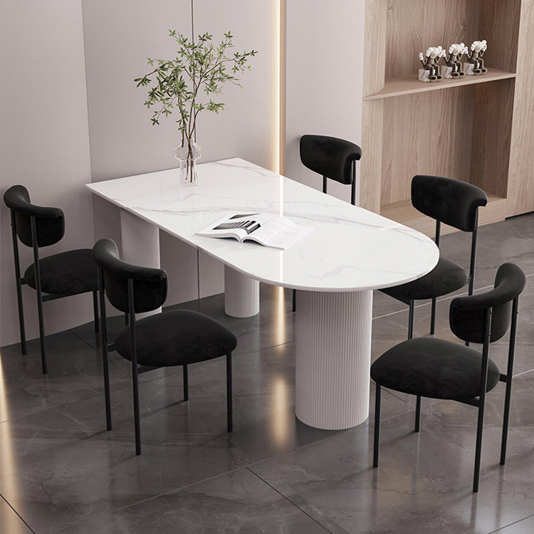 Modern Home Velvet Side Chair Matte Finish Open Back Dining Chair Clearhalo ' kitchen&dining_furn' 'Dining Chairs' 'Dining Tables & Seating' 'dining_chair' 'furn' 'furn_dining_chair' 'Furniture' 'furniture_dining_chair' 'Kitchen & Dining Furniture' 'kitchen' 4502554