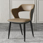 Contemporary Dining Room Chair Matte Finish Leather Curved Open Back Arm Chair Brown 1 Piece Clearhalo ' kitchen&dining_furn' 'Dining Chairs' 'Dining Tables & Seating' 'dining_chair' 'furn' 'furn_dining_chair' 'Furniture' 'furniture_dining_chair' 'Kitchen & Dining Furniture' 'kitchen' 4502591