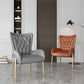Glam Metal Dining Room Chairs Upholstered Side Arm Chair for Home Use Clearhalo ' kitchen&dining_furn' 'Dining Chairs' 'Dining Tables & Seating' 'dining_chair' 'furn' 'furn_dining_chair' 'Furniture' 'furniture_dining_chair' 'Kitchen & Dining Furniture' 'kitchen' 4502597