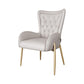 Glam Metal Dining Room Chairs Upholstered Side Arm Chair for Home Use Clearhalo ' kitchen&dining_furn' 'Dining Chairs' 'Dining Tables & Seating' 'dining_chair' 'furn' 'furn_dining_chair' 'Furniture' 'furniture_dining_chair' 'Kitchen & Dining Furniture' 'kitchen' 4502604