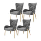 Glam Metal Dining Room Chairs Upholstered Side Arm Chair for Home Use Grey 4 Piece Set Brass Gold Clearhalo ' kitchen&dining_furn' 'Dining Chairs' 'Dining Tables & Seating' 'dining_chair' 'furn' 'furn_dining_chair' 'Furniture' 'furniture_dining_chair' 'Kitchen & Dining Furniture' 'kitchen' 4502623
