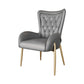 Glam Metal Dining Room Chairs Upholstered Side Arm Chair for Home Use Light Gray 1 Piece Brass Gold Clearhalo ' kitchen&dining_furn' 'Dining Chairs' 'Dining Tables & Seating' 'dining_chair' 'furn' 'furn_dining_chair' 'Furniture' 'furniture_dining_chair' 'Kitchen & Dining Furniture' 'kitchen' 4502624