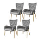 Glam Metal Dining Room Chairs Upholstered Side Arm Chair for Home Use Light Gray 4 Piece Set Brass Gold Clearhalo ' kitchen&dining_furn' 'Dining Chairs' 'Dining Tables & Seating' 'dining_chair' 'furn' 'furn_dining_chair' 'Furniture' 'furniture_dining_chair' 'Kitchen & Dining Furniture' 'kitchen' 4502626