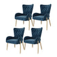 Glam Metal Dining Room Chairs Upholstered Side Arm Chair for Home Use Blue 4 Piece Set Brass Gold Clearhalo ' kitchen&dining_furn' 'Dining Chairs' 'Dining Tables & Seating' 'dining_chair' 'furn' 'furn_dining_chair' 'Furniture' 'furniture_dining_chair' 'Kitchen & Dining Furniture' 'kitchen' 4502632