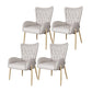 Glam Metal Dining Room Chairs Upholstered Side Arm Chair for Home Use Off-White 4 Piece Set Brass Gold Clearhalo ' kitchen&dining_furn' 'Dining Chairs' 'Dining Tables & Seating' 'dining_chair' 'furn' 'furn_dining_chair' 'Furniture' 'furniture_dining_chair' 'Kitchen & Dining Furniture' 'kitchen' 4502638