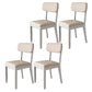 Modern Dining Side Chair Matte Finish Solid Wood and Leather Curved Open Back Chair Off-White 4 Piece Set Clearhalo ' kitchen&dining_furn' 'Dining Chairs' 'Dining Tables & Seating' 'dining_chair' 'furn' 'furn_dining_chair' 'Furniture' 'furniture_dining_chair' 'Kitchen & Dining Furniture' 'kitchen' 4502650