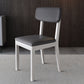 Modern Dining Side Chair Matte Finish Solid Wood and Leather Curved Open Back Chair White-Gray 1 Piece Clearhalo ' kitchen&dining_furn' 'Dining Chairs' 'Dining Tables & Seating' 'dining_chair' 'furn' 'furn_dining_chair' 'Furniture' 'furniture_dining_chair' 'Kitchen & Dining Furniture' 'kitchen' 4502659
