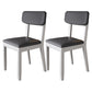 Modern Dining Side Chair Matte Finish Solid Wood and Leather Curved Open Back Chair White-Gray 2 Piece Set Clearhalo ' kitchen&dining_furn' 'Dining Chairs' 'Dining Tables & Seating' 'dining_chair' 'furn' 'furn_dining_chair' 'Furniture' 'furniture_dining_chair' 'Kitchen & Dining Furniture' 'kitchen' 4502660