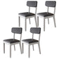 Modern Dining Side Chair Matte Finish Solid Wood and Leather Curved Open Back Chair White-Gray 4 Piece Set Clearhalo ' kitchen&dining_furn' 'Dining Chairs' 'Dining Tables & Seating' 'dining_chair' 'furn' 'furn_dining_chair' 'Furniture' 'furniture_dining_chair' 'Kitchen & Dining Furniture' 'kitchen' 4502661