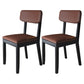 Modern Dining Side Chair Matte Finish Solid Wood and Leather Curved Open Back Chair Brown 2 Piece Set Clearhalo ' kitchen&dining_furn' 'Dining Chairs' 'Dining Tables & Seating' 'dining_chair' 'furn' 'furn_dining_chair' 'Furniture' 'furniture_dining_chair' 'Kitchen & Dining Furniture' 'kitchen' 4502663