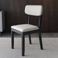 Modern Dining Side Chair Matte Finish Solid Wood and Leather Curved Open Back Chair Black White 1 Piece Clearhalo ' kitchen&dining_furn' 'Dining Chairs' 'Dining Tables & Seating' 'dining_chair' 'furn' 'furn_dining_chair' 'Furniture' 'furniture_dining_chair' 'Kitchen & Dining Furniture' 'kitchen' 4502665