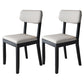 Modern Dining Side Chair Matte Finish Solid Wood and Leather Curved Open Back Chair Black White 2 Piece Set Clearhalo ' kitchen&dining_furn' 'Dining Chairs' 'Dining Tables & Seating' 'dining_chair' 'furn' 'furn_dining_chair' 'Furniture' 'furniture_dining_chair' 'Kitchen & Dining Furniture' 'kitchen' 4502666