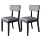Modern Dining Side Chair Matte Finish Solid Wood and Leather Curved Open Back Chair Black-Gray 2 Piece Set Clearhalo ' kitchen&dining_furn' 'Dining Chairs' 'Dining Tables & Seating' 'dining_chair' 'furn' 'furn_dining_chair' 'Furniture' 'furniture_dining_chair' 'Kitchen & Dining Furniture' 'kitchen' 4502669