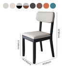 Modern Dining Side Chair Matte Finish Solid Wood and Leather Curved Open Back Chair Clearhalo ' kitchen&dining_furn' 'Dining Chairs' 'Dining Tables & Seating' 'dining_chair' 'furn' 'furn_dining_chair' 'Furniture' 'furniture_dining_chair' 'Kitchen & Dining Furniture' 'kitchen' 4502671