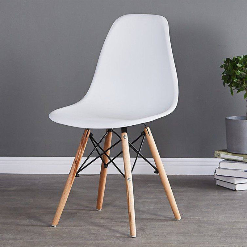 Wood Scandinavian Kitchen Dining Room Side Chair Solid Back Chair White 1 Piece Clearhalo ' kitchen&dining_furn' 'Dining Chairs' 'Dining Tables & Seating' 'dining_chair' 'Furniture' 'furniture_dining_chair' 'Kitchen & Dining Furniture' 'kitchen' 4502674